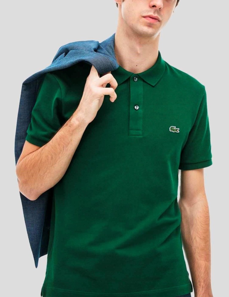 LASOSTE classico slim fit polo verde